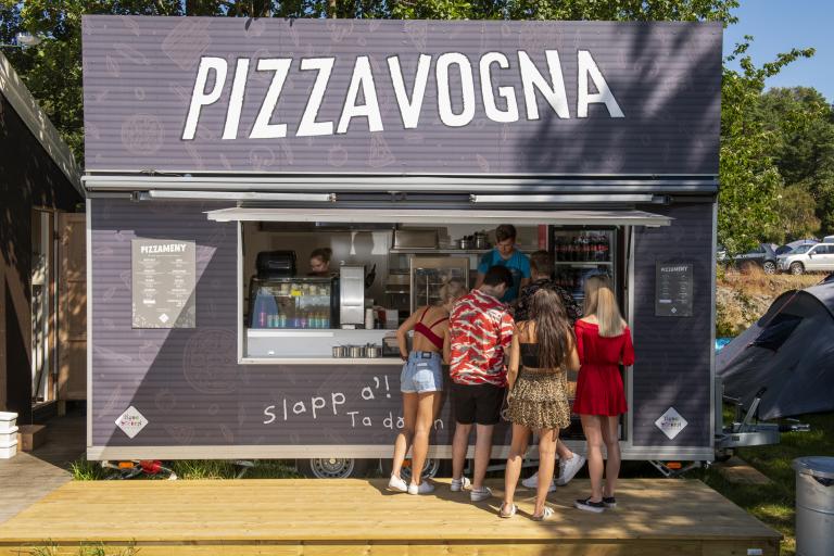 Pizzavogna i Roligheden camping.